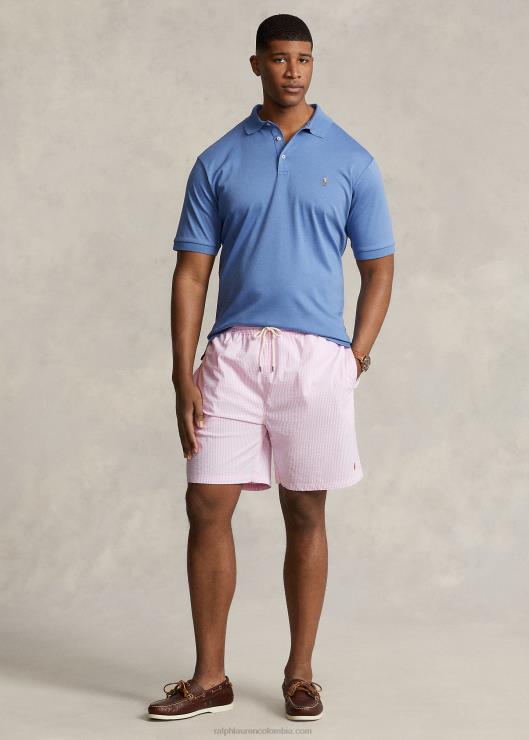 bañador seersucker traveller hombres seersucker rosa carmelo Ralph Lauren 2XR2V1318