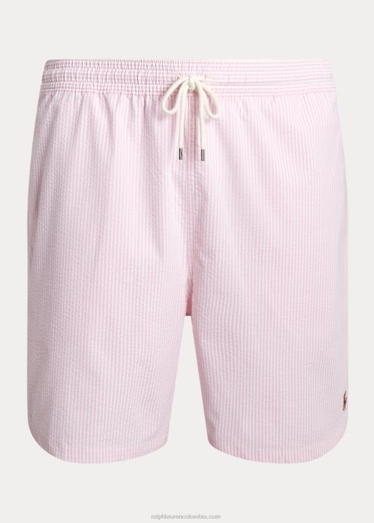 bañador seersucker traveller hombres seersucker rosa carmelo Ralph Lauren 2XR2V1318