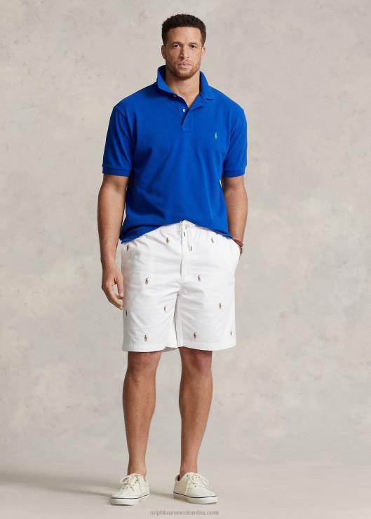 shorts chinos elásticos prepster de polo hombres bordado blanco Ralph Lauren 2XR2V1362