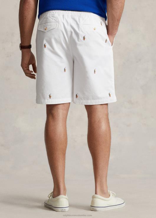 shorts chinos elásticos prepster de polo hombres bordado blanco Ralph Lauren 2XR2V1362