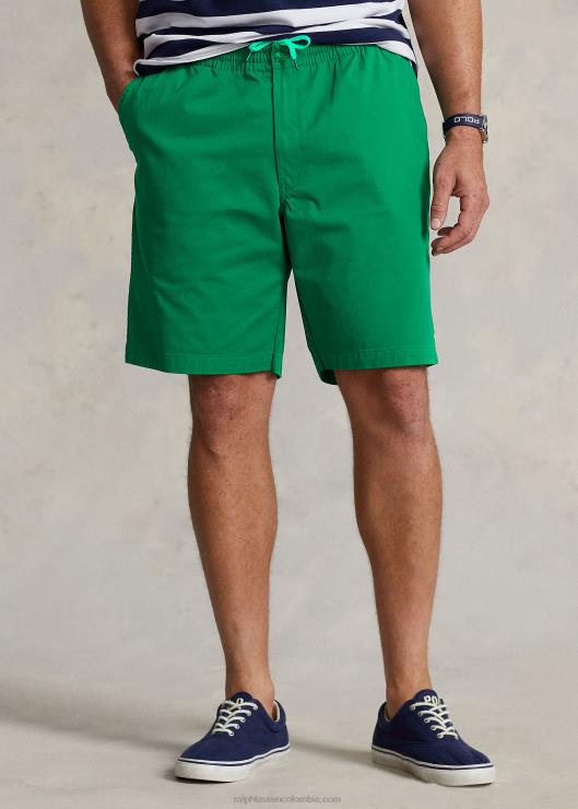 shorts chinos elásticos prepster de polo hombres verde primario Ralph Lauren 2XR2V1457