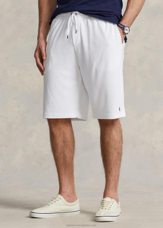 shorts de rizo con cordón hombres blanco Ralph Lauren 2XR2V1661