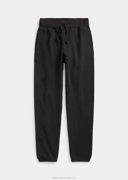 pantalón de chándal de lana hombres negro desteñido Ralph Lauren 2XR2V1713