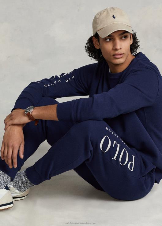 joggers con logo bordado hombres marina de crucero Ralph Lauren 2XR2V1245