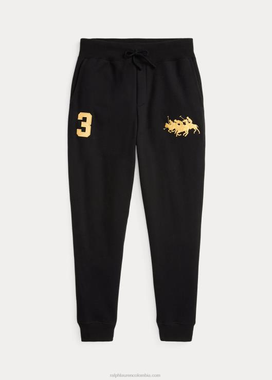 joggers de polar triple pony hombres negro Ralph Lauren 2XR2V1899