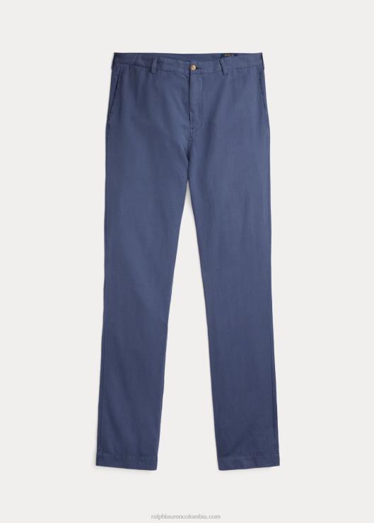 pantalón classic fit de lino y algodón hombres Cielo azul Ralph Lauren 2XR2V1412