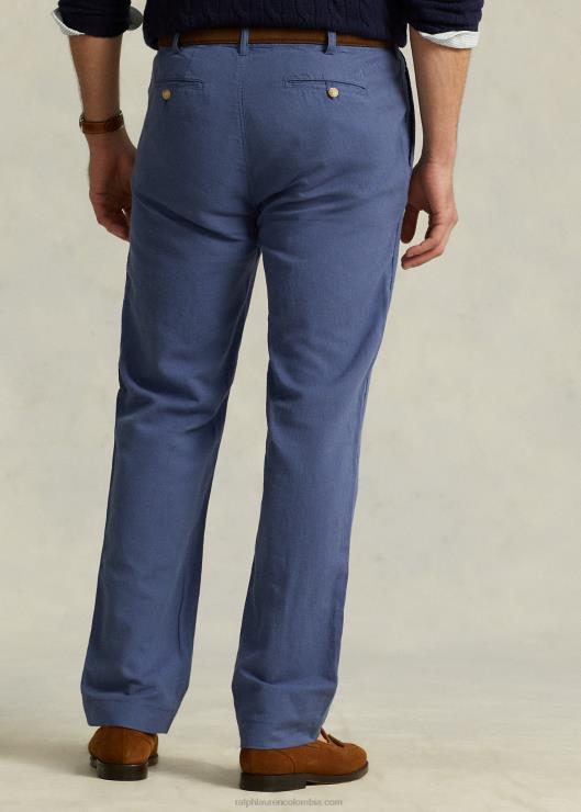 pantalón classic fit de lino y algodón hombres Cielo azul Ralph Lauren 2XR2V1412