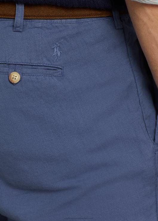 pantalón classic fit de lino y algodón hombres Cielo azul Ralph Lauren 2XR2V1412