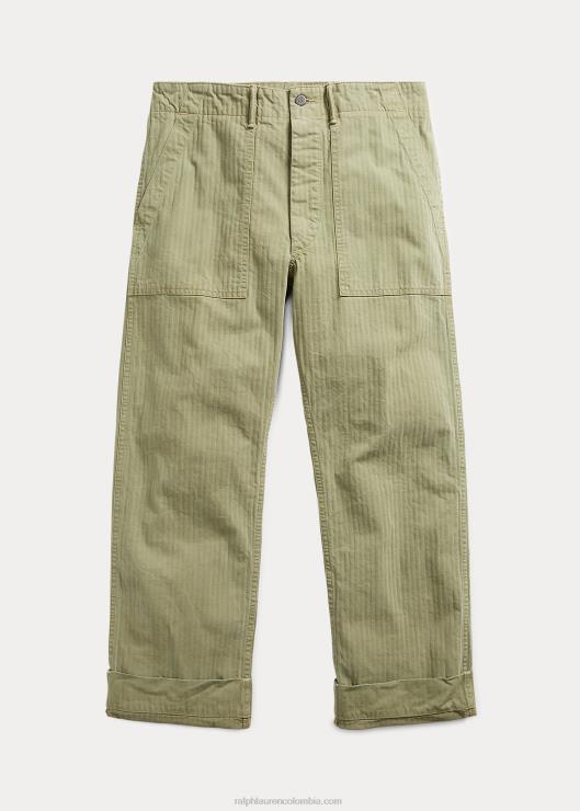 pantalón de espiga hombres cerveza verde Ralph Lauren 2XR2V8706