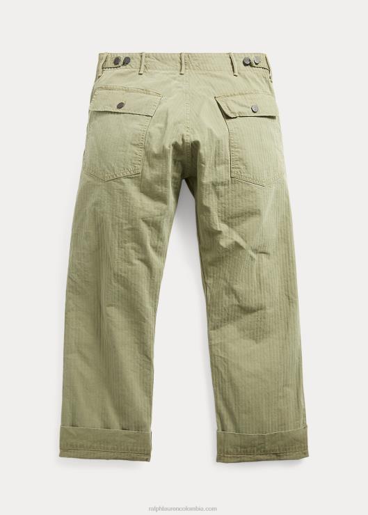 pantalón de espiga hombres cerveza verde Ralph Lauren 2XR2V8706