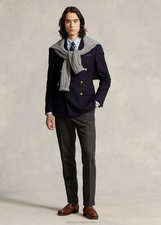 pantalón de franela stretch hombres gris Ralph Lauren 2XR2V8662