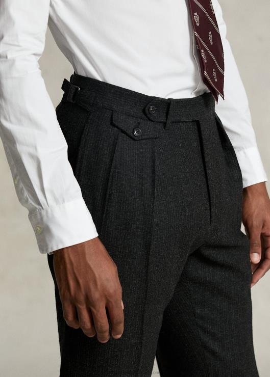 pantalón de rayas de la colección morehouse hombres gris oscuro Ralph Lauren 2XR2V1284