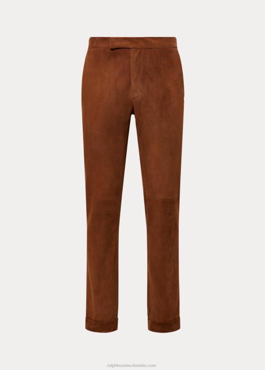 pantalón de traje de ante hombres nuevo rojizo pálido Ralph Lauren 2XR2V1246