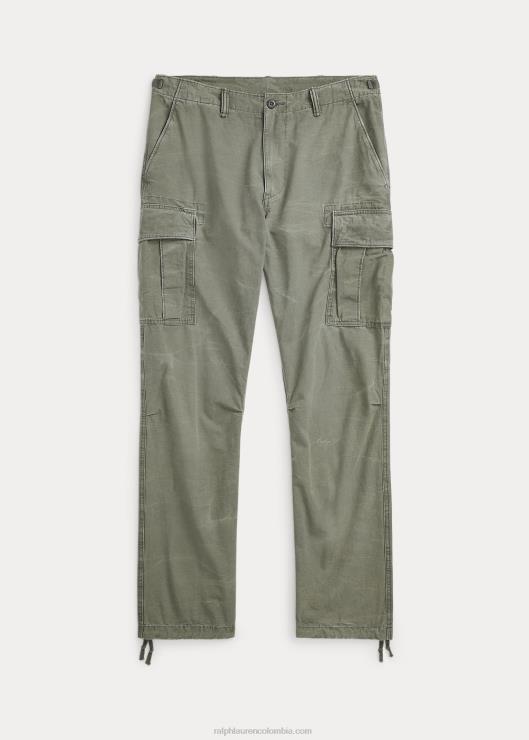 pantalones cargo de lona de corte holgado hombres oliva al aire libre Ralph Lauren 2XR2V1010