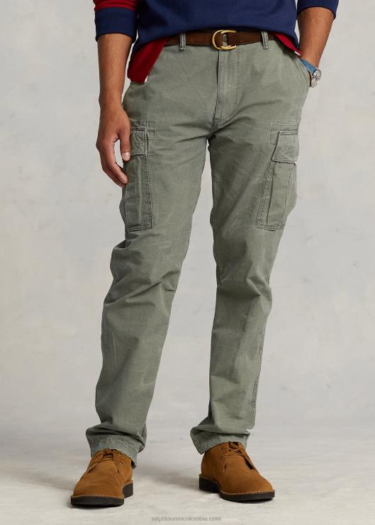 pantalones cargo de lona de corte holgado hombres oliva al aire libre Ralph Lauren 2XR2V1010