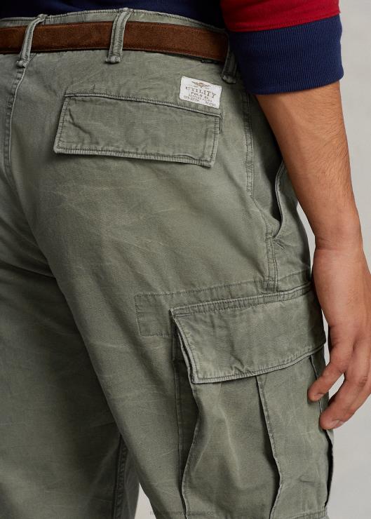 pantalones cargo de lona de corte holgado hombres oliva al aire libre Ralph Lauren 2XR2V1010