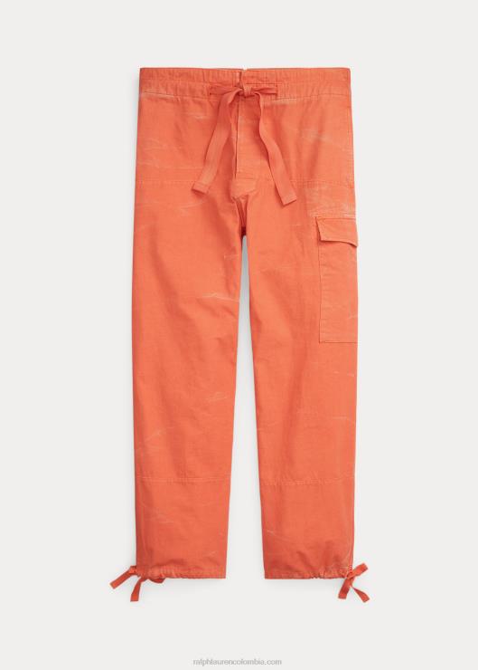 pantalones cargo de lona de corte holgado hombres otoño naranja Ralph Lauren 2XR2V1055