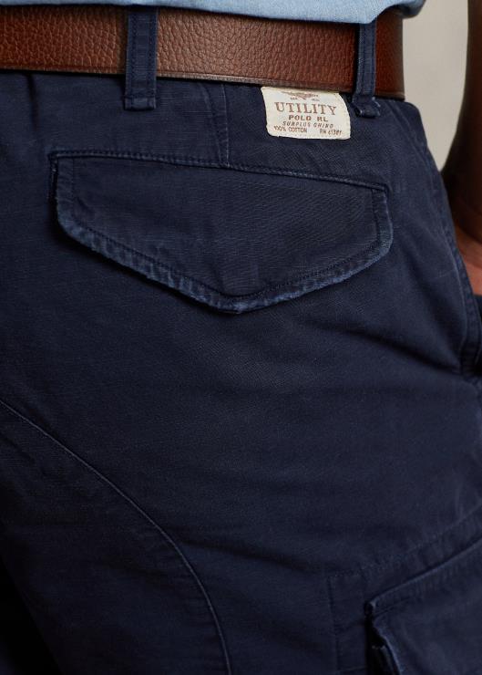 pantalones cargo slim fit de lona hombres aviador de la marina Ralph Lauren 2XR2V504