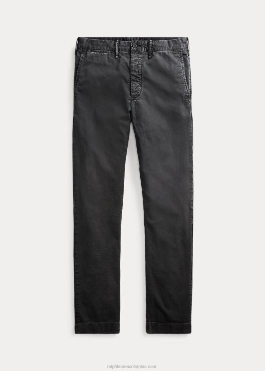 pantalones chinos ajustados hombres negro desteñido Ralph Lauren 2XR2V1711