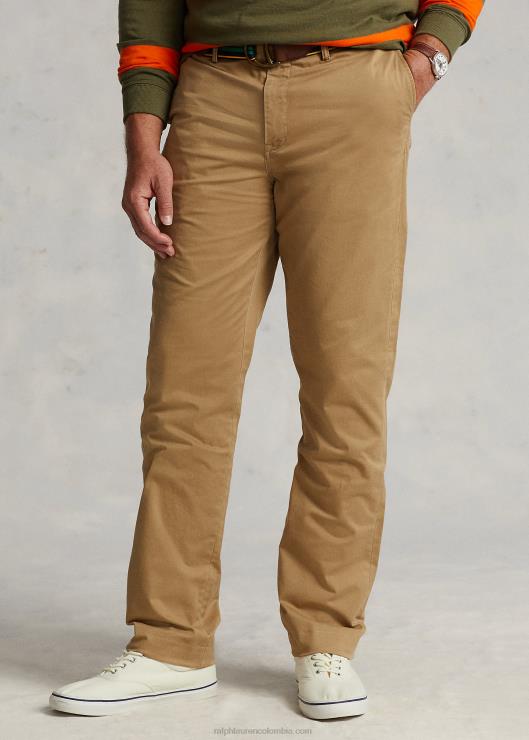 pantalones chinos elásticos de corte clásico hombres enviar bronceado Ralph Lauren 2XR2V1860