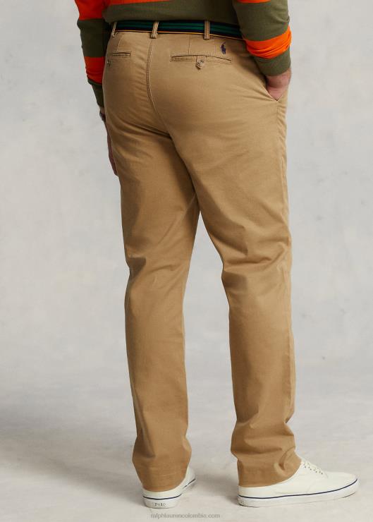 pantalones chinos elásticos de corte clásico hombres enviar bronceado Ralph Lauren 2XR2V1860