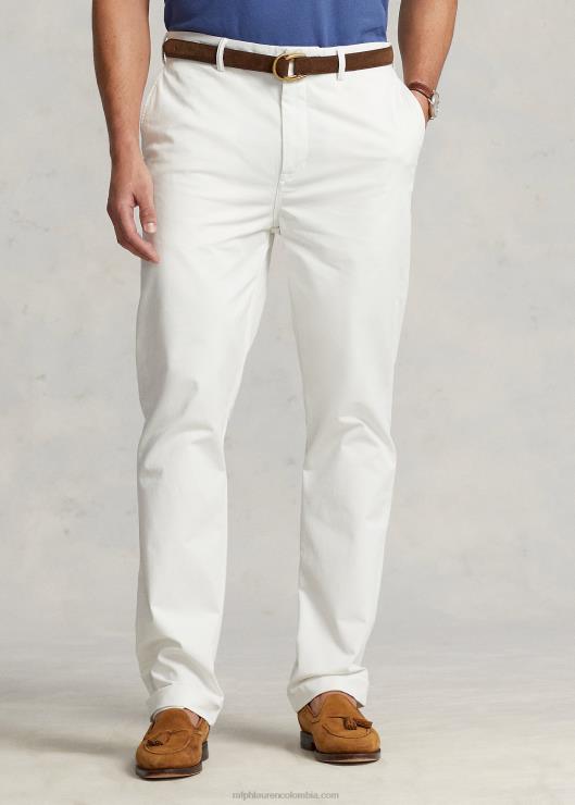 pantalones chinos elásticos de corte clásico hombres lavaplatos blanco Ralph Lauren 2XR2V1659
