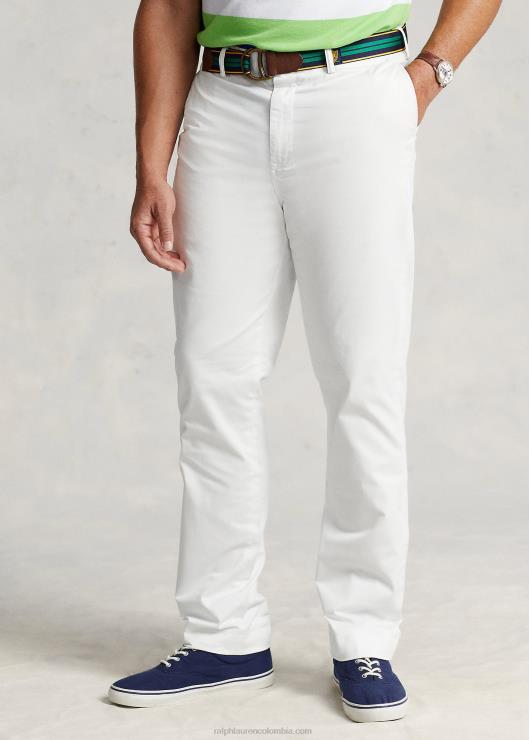 pantalones chinos elásticos de corte clásico hombres lavaplatos blanco Ralph Lauren 2XR2V1864
