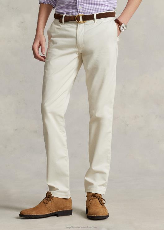 pantalones chinos elásticos slim fit hombres crema Ralph Lauren 2XR2V469