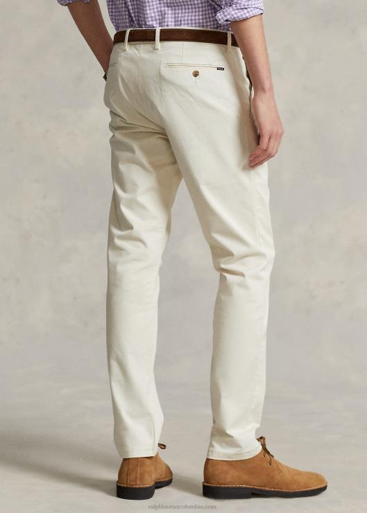 pantalones chinos elásticos slim fit hombres crema Ralph Lauren 2XR2V469