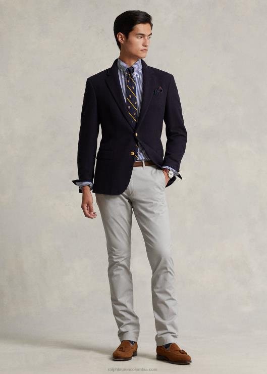 pantalones chinos elásticos slim fit hombres gris suave Ralph Lauren 2XR2V468