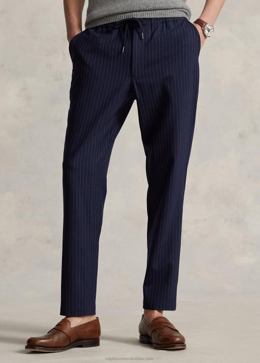 pantalones neale prepster de corte cónico clásico hombres rayas azul marino Ralph Lauren 2XR2V859