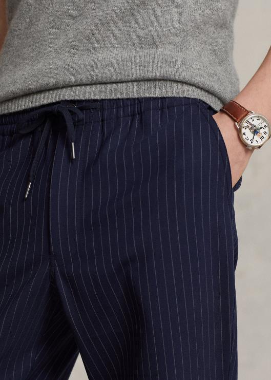 pantalones neale prepster de corte cónico clásico hombres rayas azul marino Ralph Lauren 2XR2V859