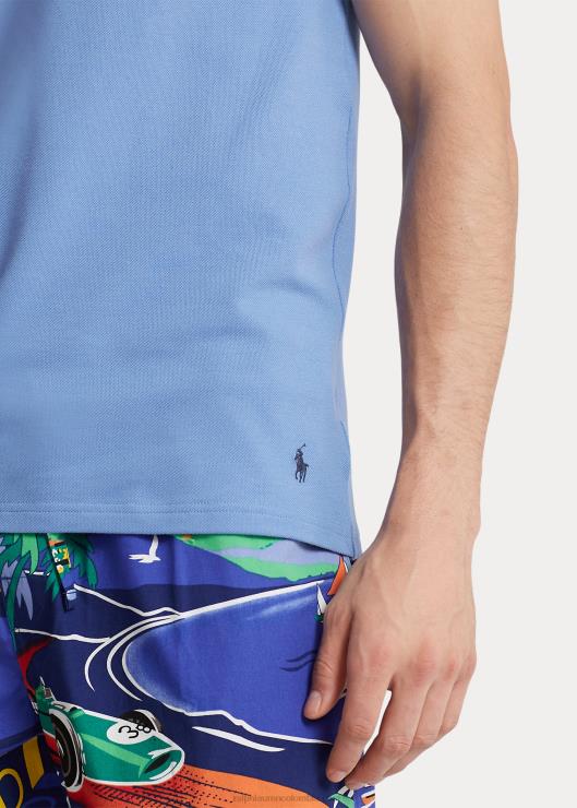 camisón de piqué de punto hombres puerto isla azul/azul marino Ralph Lauren 2XR2V8549