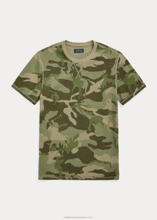 camisa de dormir de punto gofrado hombres camuflaje de jugador de oliva Ralph Lauren 2XR2V442