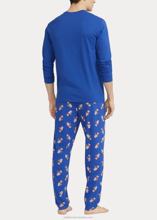 juego de dormir de jersey de algodón con osito de polo hombres herencia real Ralph Lauren 2XR2V653