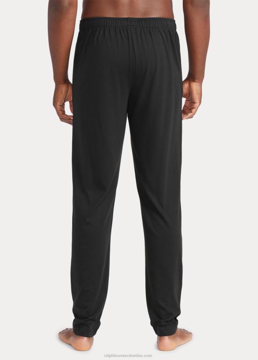 pantalón de pijama de mezcla de algodón hombres negro/andover jaspeado/rojo Ralph Lauren 2XR2V229