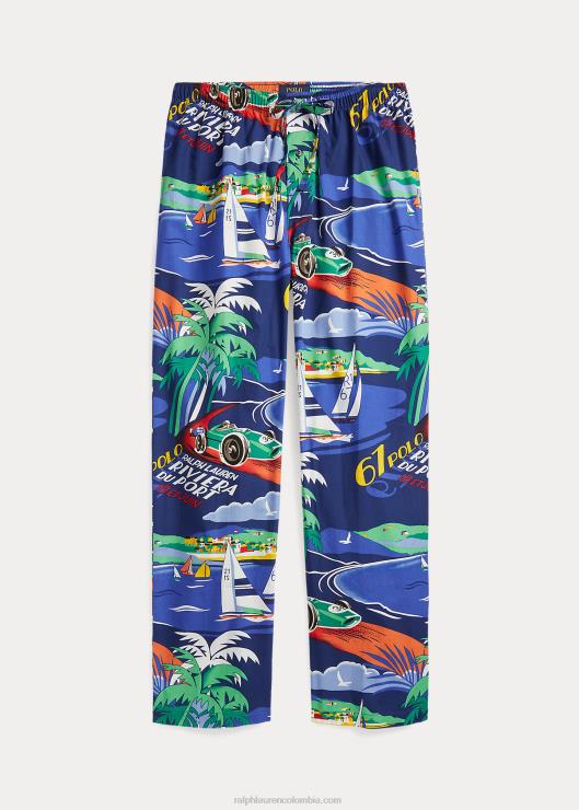 pantalón de pijama estampado hombres impresión de la riviera del puerto Ralph Lauren 2XR2V679