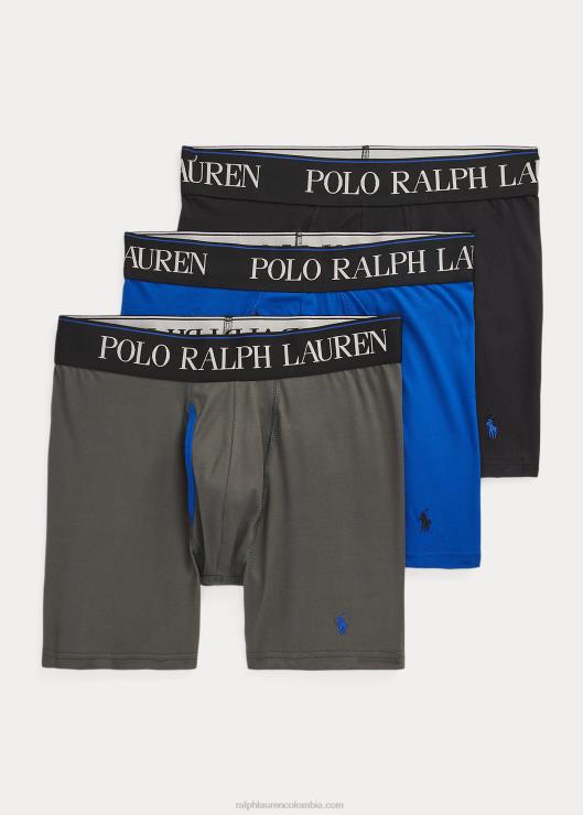 Pack de 3 calzoncillos boxer 4d-flex hombres gris azul Ralph Lauren 2XR2V960
