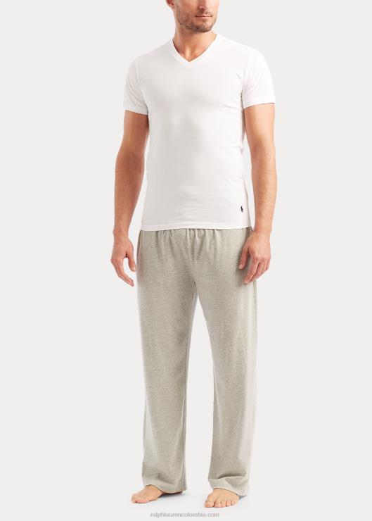 Pack de 5 camisetas interiores finas de algodón con cuello de pico hombres blanco Ralph Lauren 2XR2V260