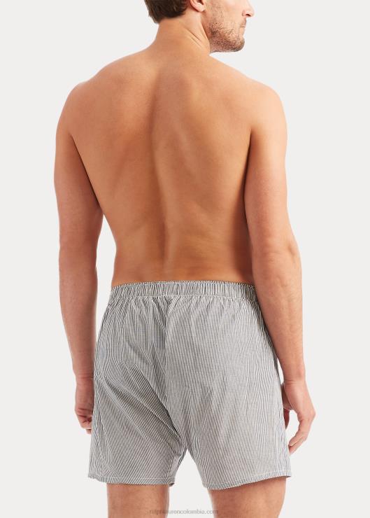 bóxer clásico tejido de algodón pack de 5 hombres gris azul Ralph Lauren 2XR2V268