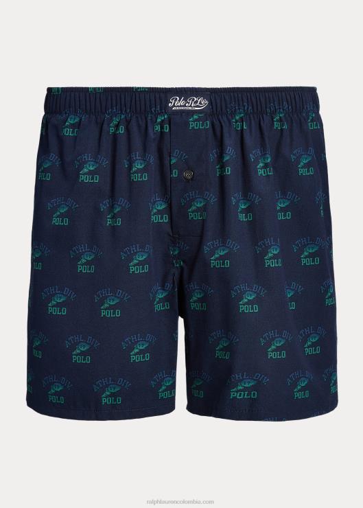 bóxer con logo estampado hombres estampado azul marino Ralph Lauren 2XR2V351