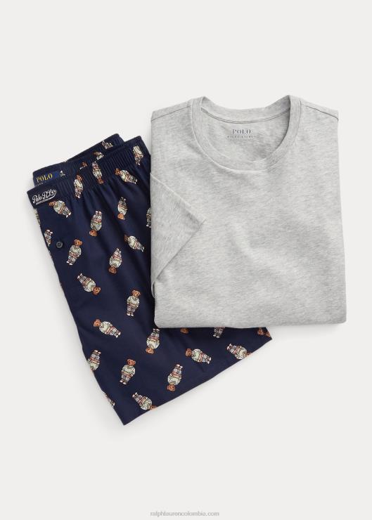 boxer de algodón con cuello redondo y osito de polo hombres oso hampton Ralph Lauren 2XR2V709