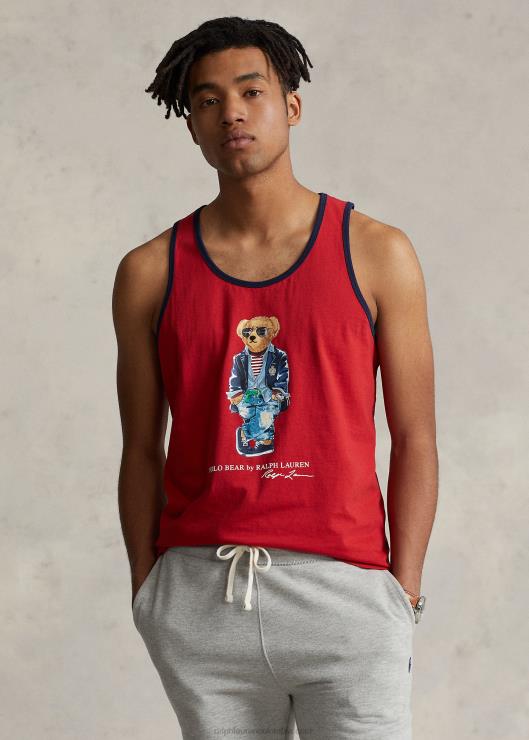 camiseta sin mangas con oso de polo hombres rl2000 rojo Ralph Lauren 2XR2V286