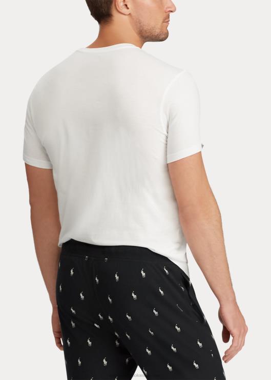 pack de 3 clásicos con cuello redondo hombres blanco/marino crucero Ralph Lauren 2XR2V1615