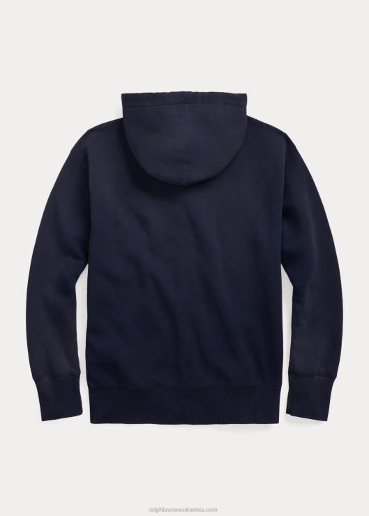 sudadera con capucha y cremallera completa hombres azul marino desteñido Ralph Lauren 2XR2V1744