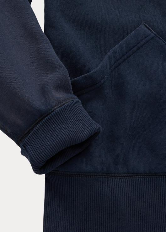 sudadera con capucha y cremallera completa hombres azul marino desteñido Ralph Lauren 2XR2V1744