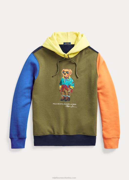 sudadera con capucha y diseño de polo bear hombres salvia oscura Ralph Lauren 2XR2V908