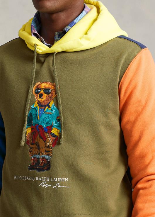 sudadera con capucha y diseño de polo bear hombres salvia oscura Ralph Lauren 2XR2V908