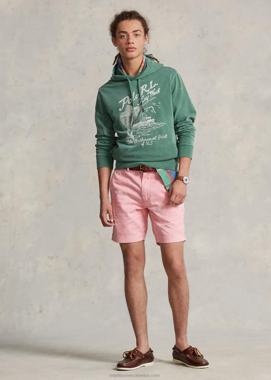 sudadera con capucha y gráfico bordado hombres verano verde Ralph Lauren 2XR2V782