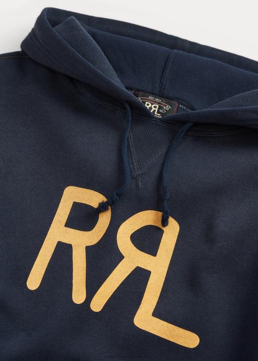 sudadera con capucha y logo hombres azul marino desteñido Ralph Lauren 2XR2V1718
